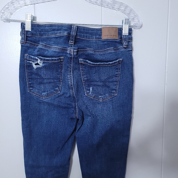 American Eagle Women's Stretch Super High Rise Jegging Jeans Size 0Regular - Picture 6 of 11